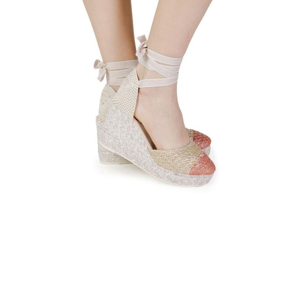 Espadrilles Cotton High Heel Pumps Women Multicolor